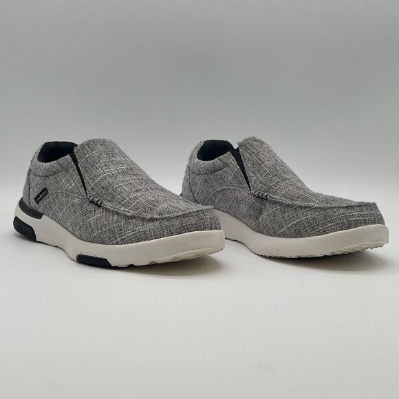 ORTHOCOMFOOT Boat Shoes Mens Size 12 Heather Gray Slip-On Loafers Comfort Canvas - Picture 5 of 16